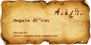 Angele Áron névjegykártya