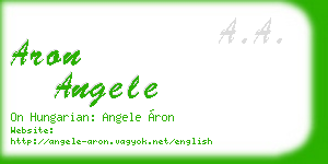 aron angele business card
